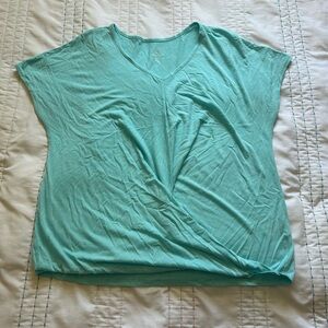 XL Blue “tangerine” twist-front t-shirt